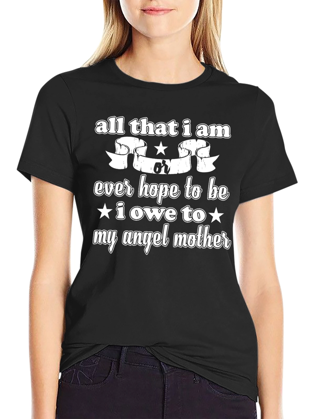 Angel Mother Graphic Tee - Soft Cotton Blend