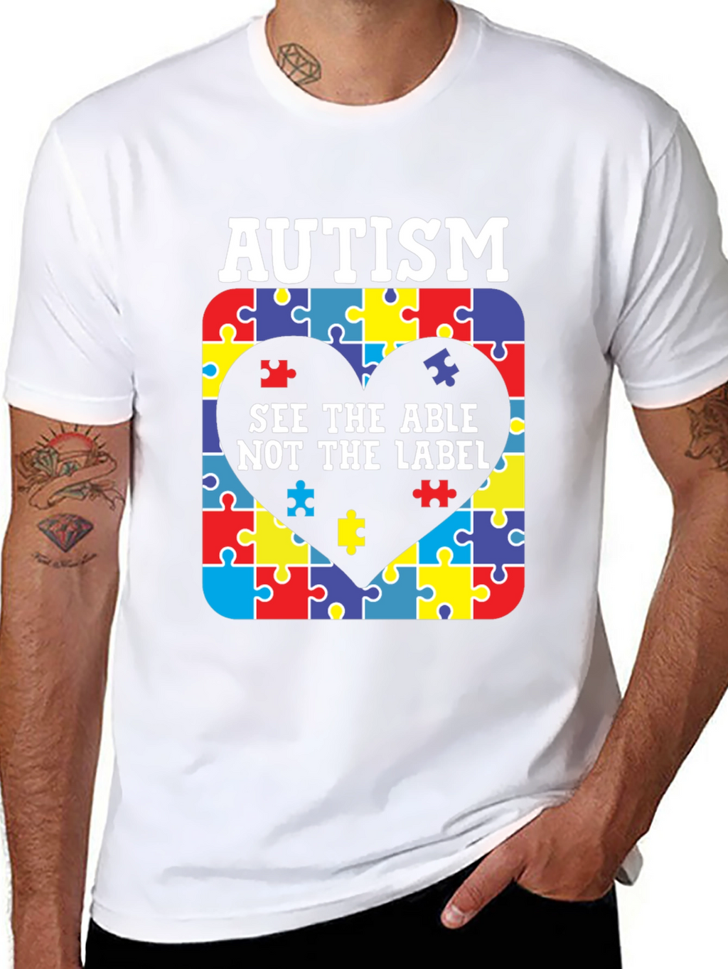 Autism Awareness Puzzle Heart T-Shirt