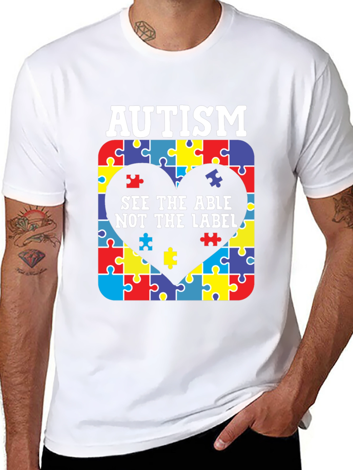 Autism Awareness Puzzle Heart T-Shirt