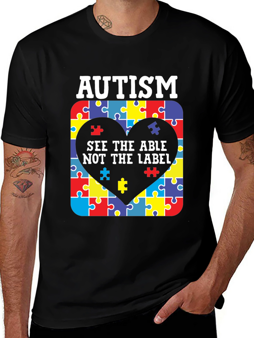 Autism Awareness Puzzle Heart T-Shirt
