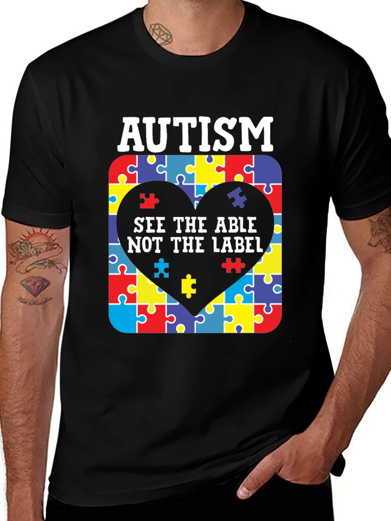 Autism Awareness Puzzle Heart T-Shirt