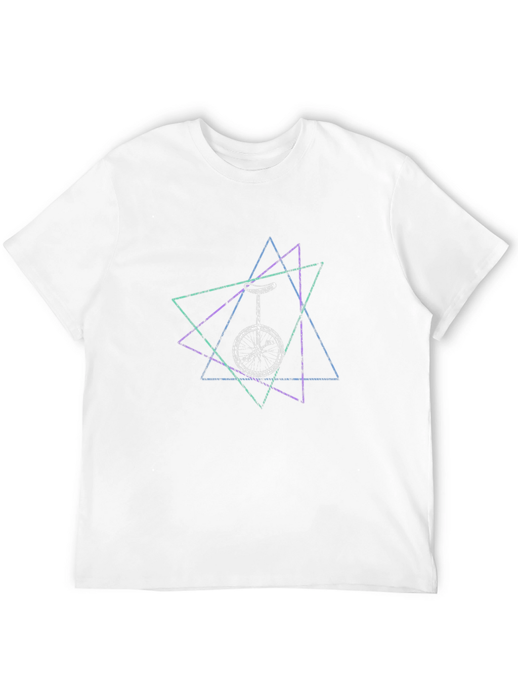 Unicycle Geometric Design T-Shirt