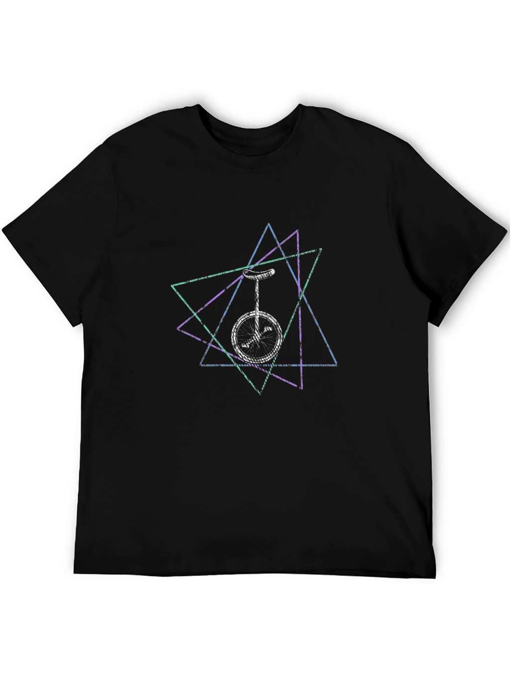Unicycle Geometric Design T-Shirt