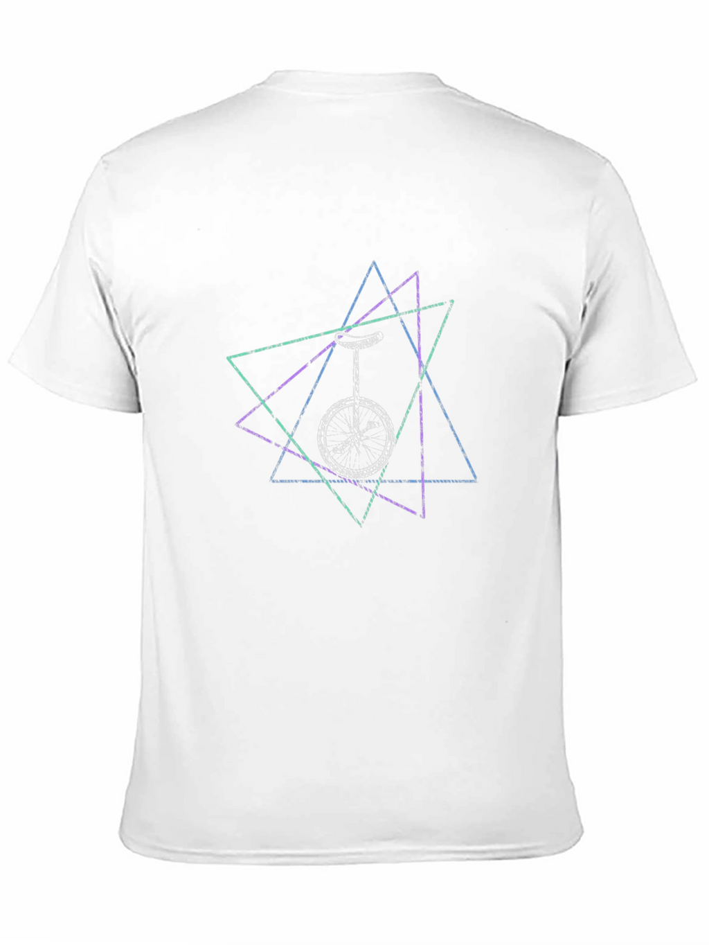 Unicycle Geometric Design T-Shirt
