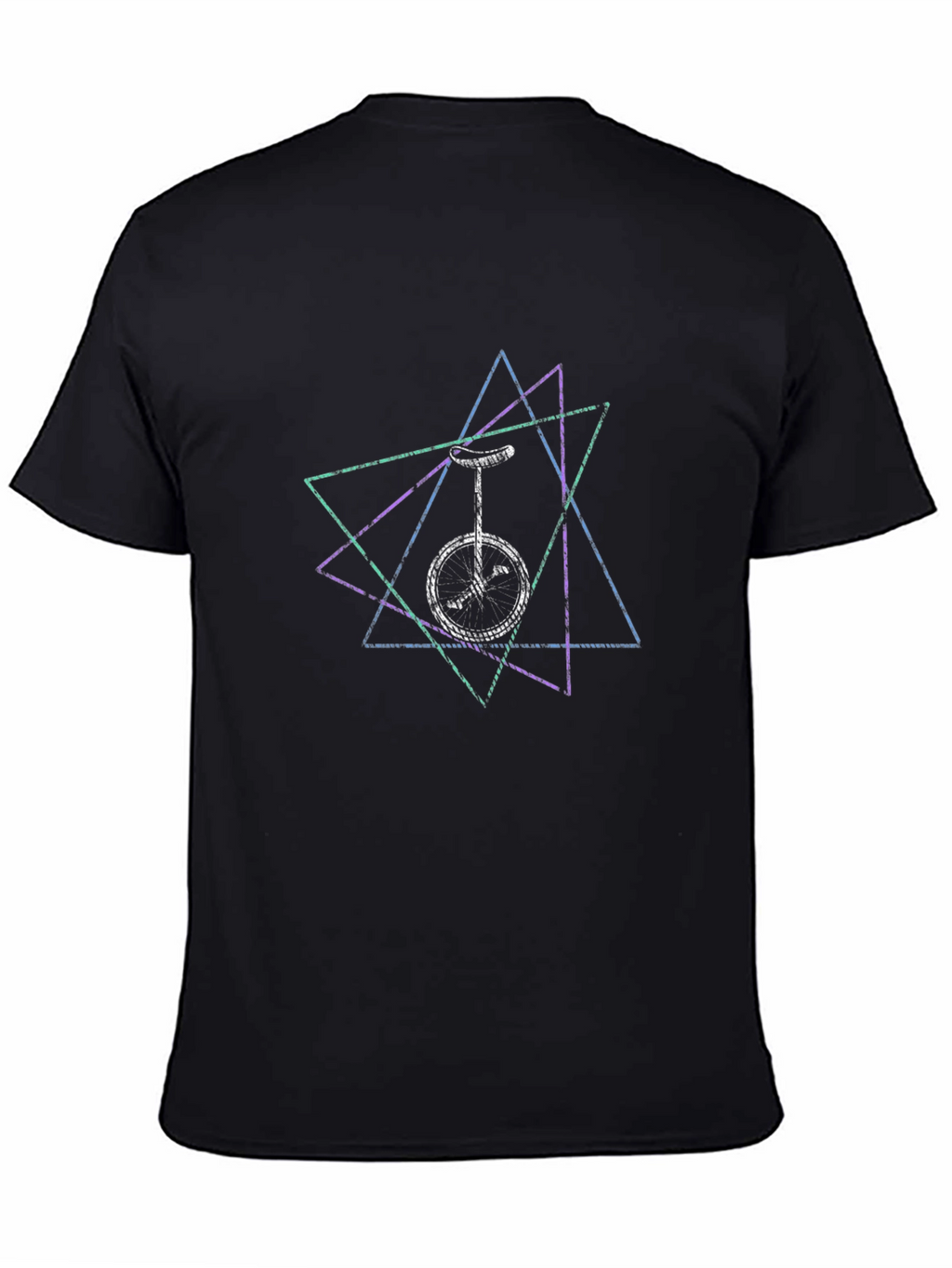 Unicycle Geometric Design T-Shirt