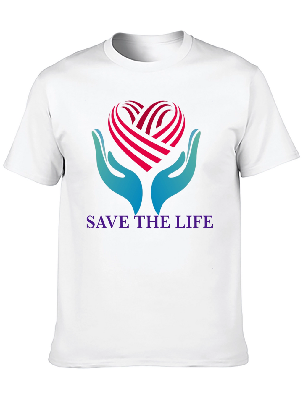 Save the Life T-Shirt - Heart Hands Graphic