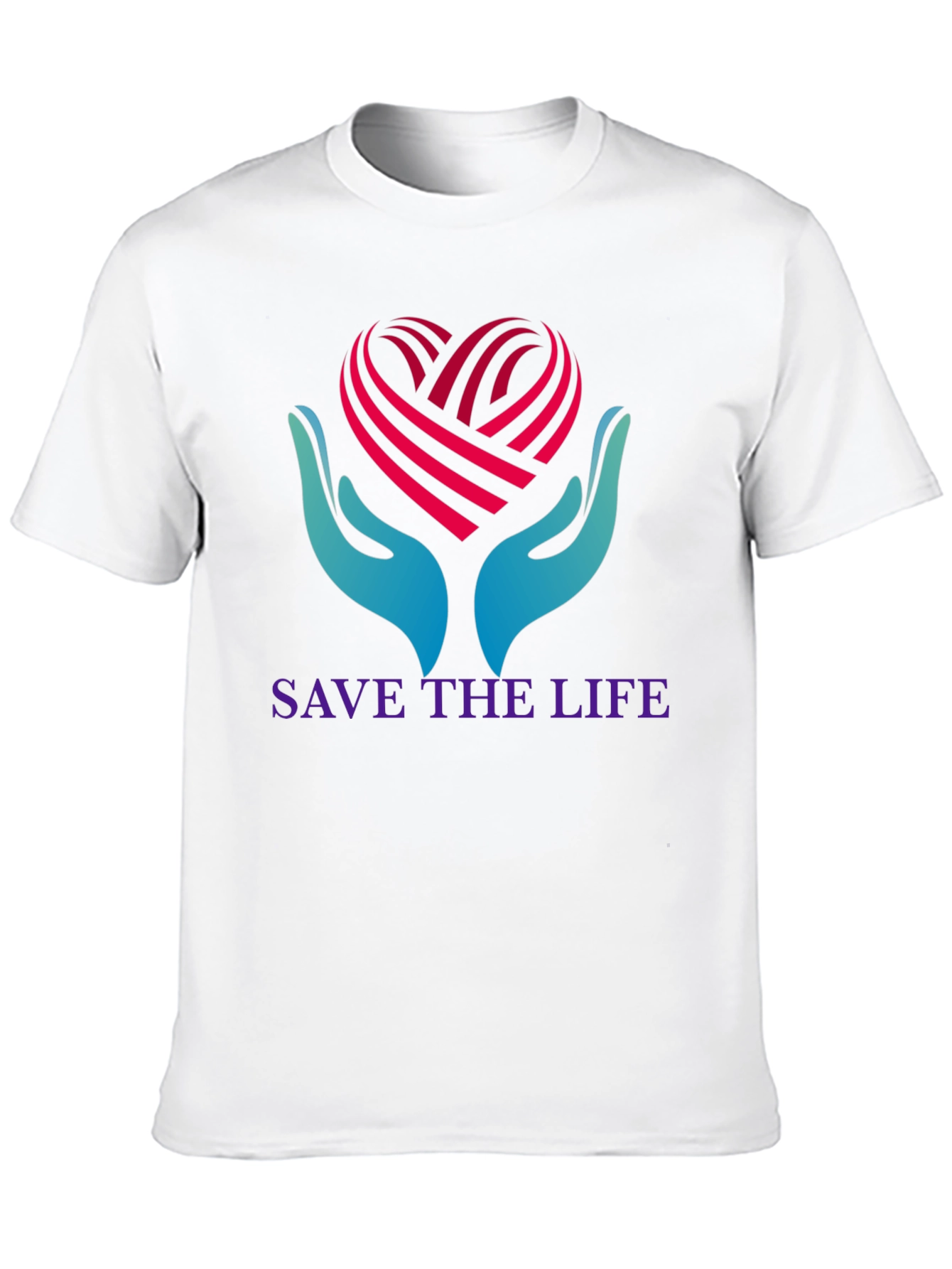 Save the Life T-Shirt - Heart Hands Graphic