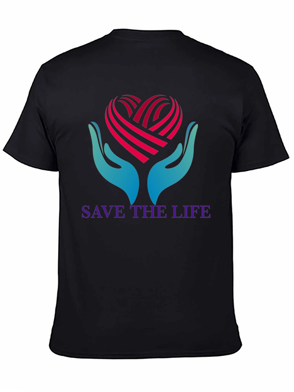 Save the Life T-Shirt - Heart Hands Graphic