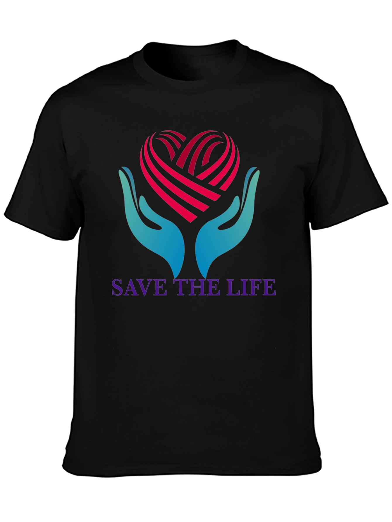 Save the Life T-Shirt - Heart Hands Graphic