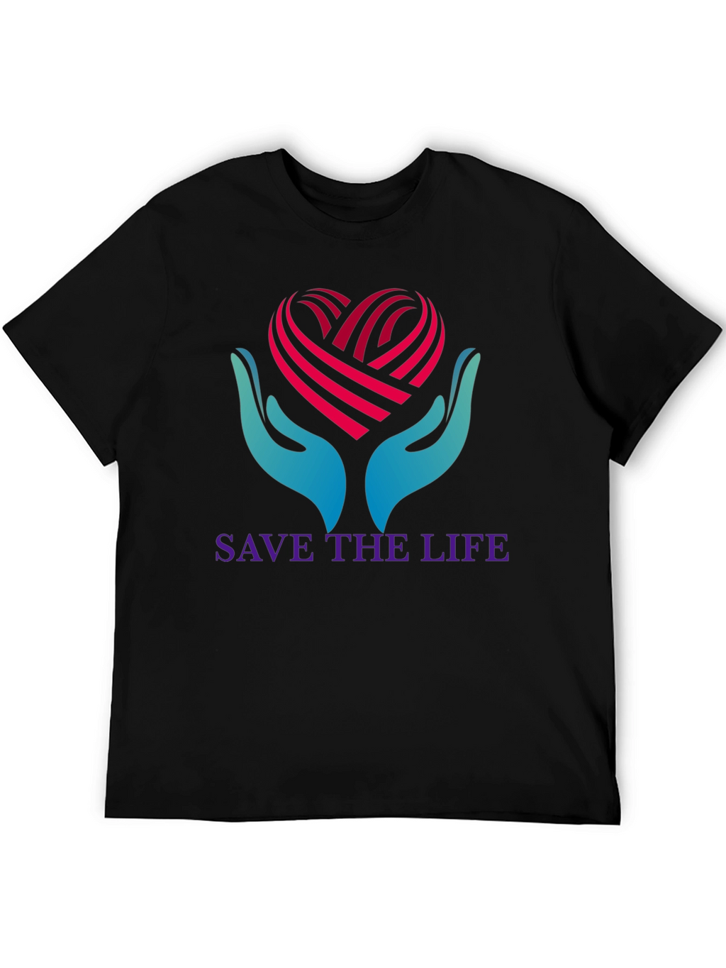 Save the Life T-Shirt - Heart Hands Graphic