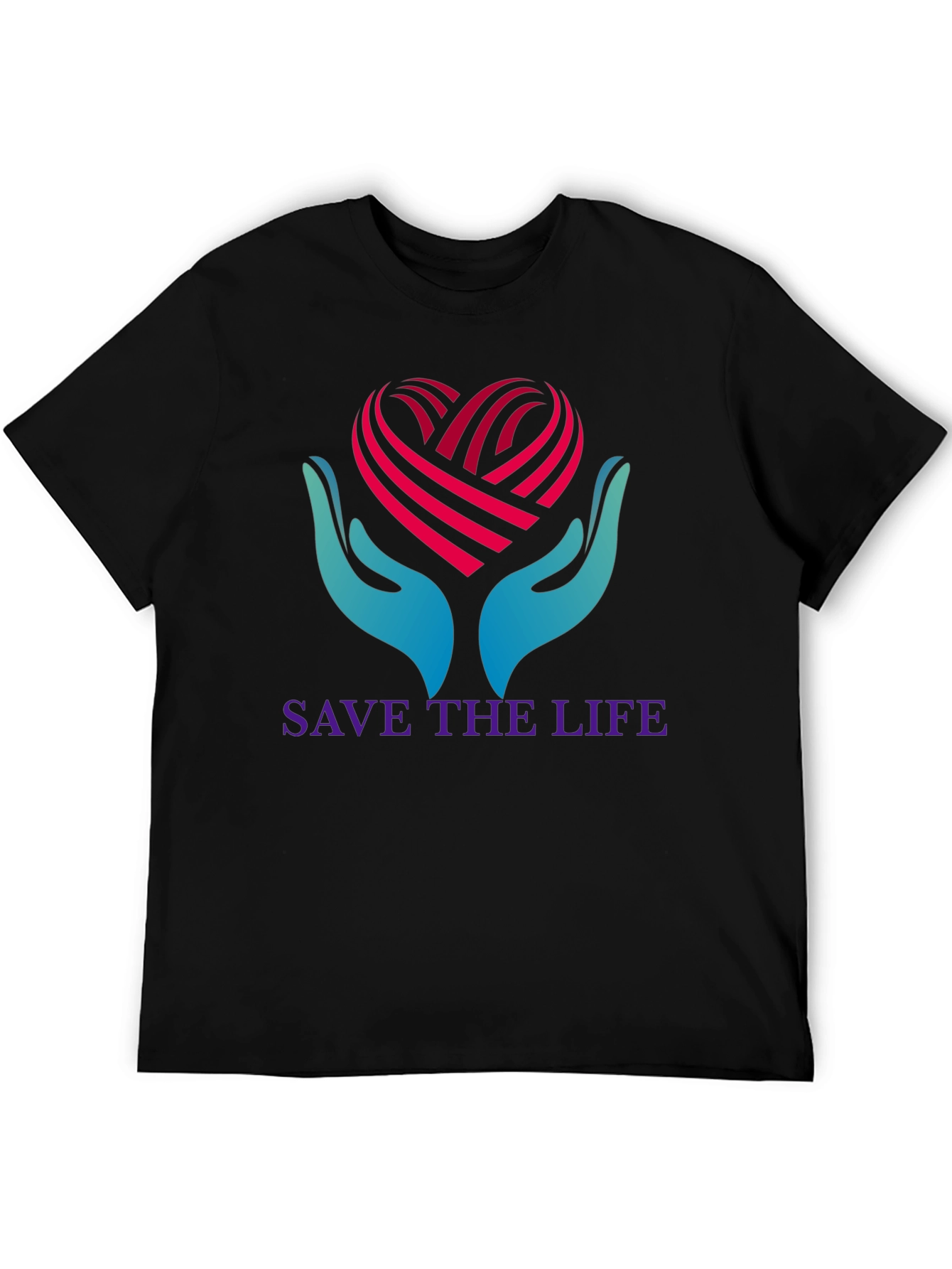 Save the Life T-Shirt - Heart Hands Graphic