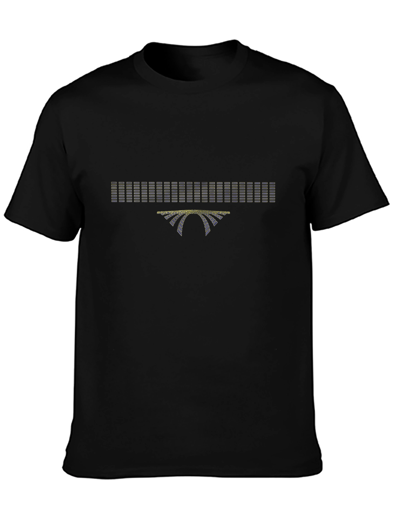 Graphic Bridge Design Black T-Shirt
