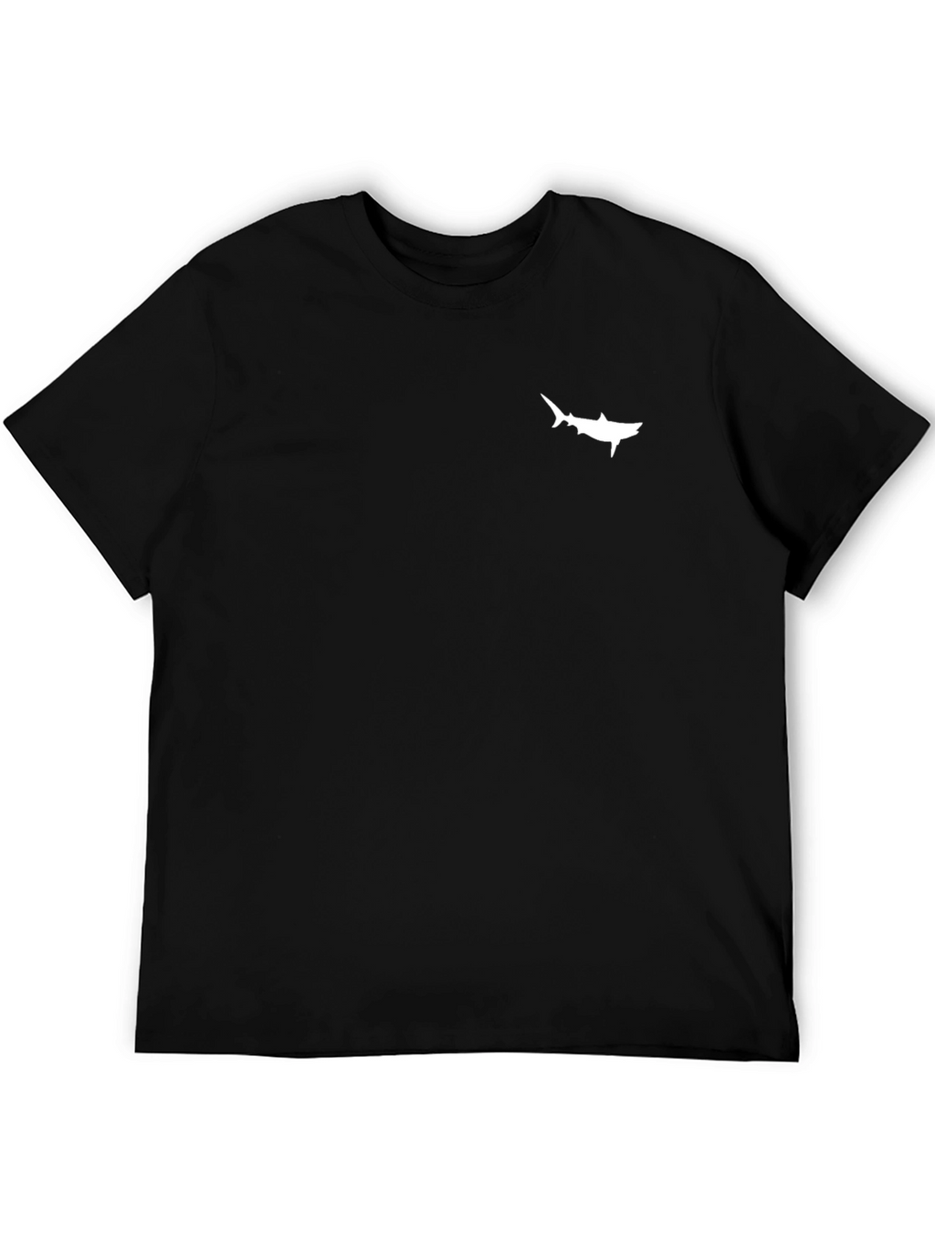 Mens Black Shark Silhouette Graphic T-Shirt