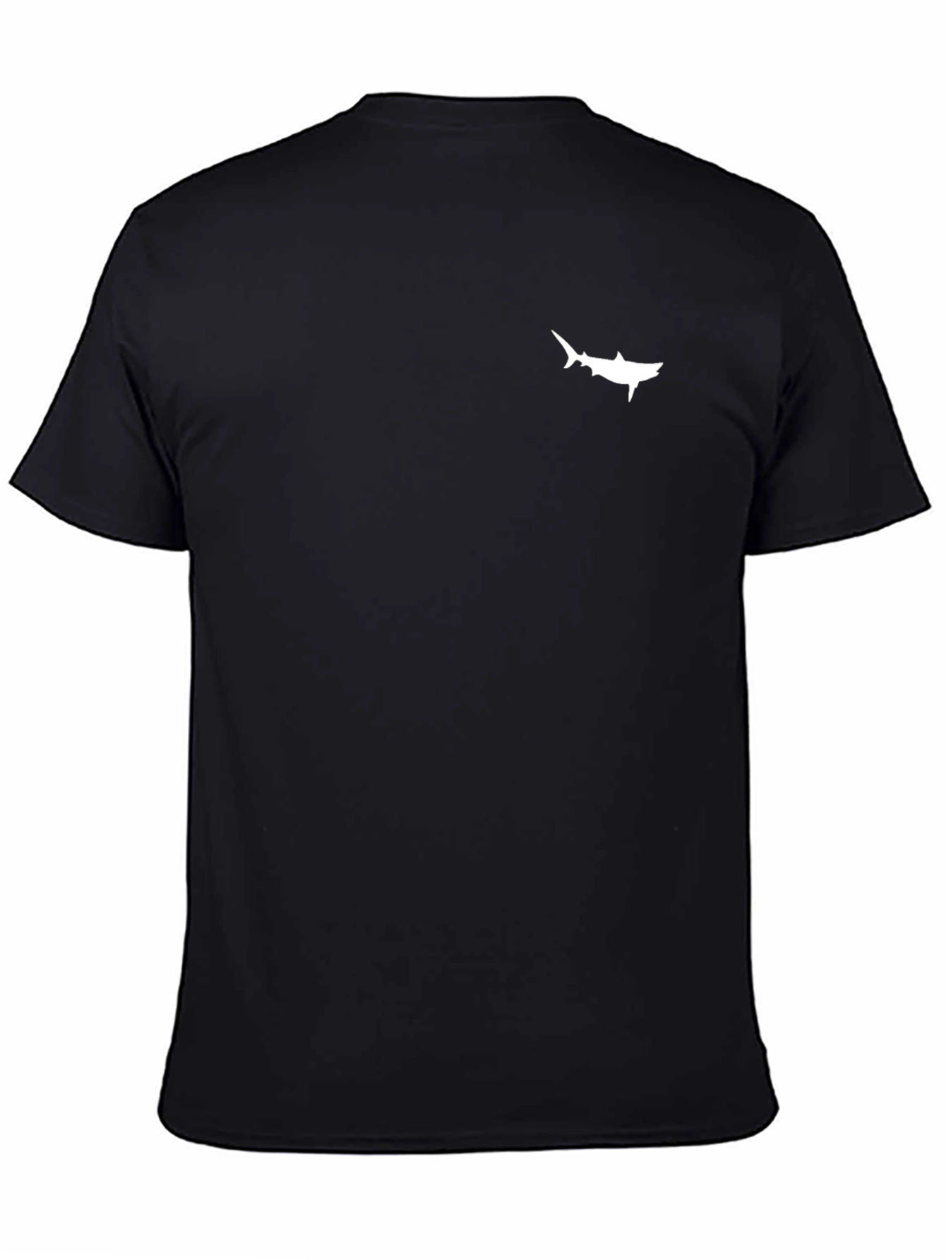 Mens Black Shark Silhouette Graphic T-Shirt