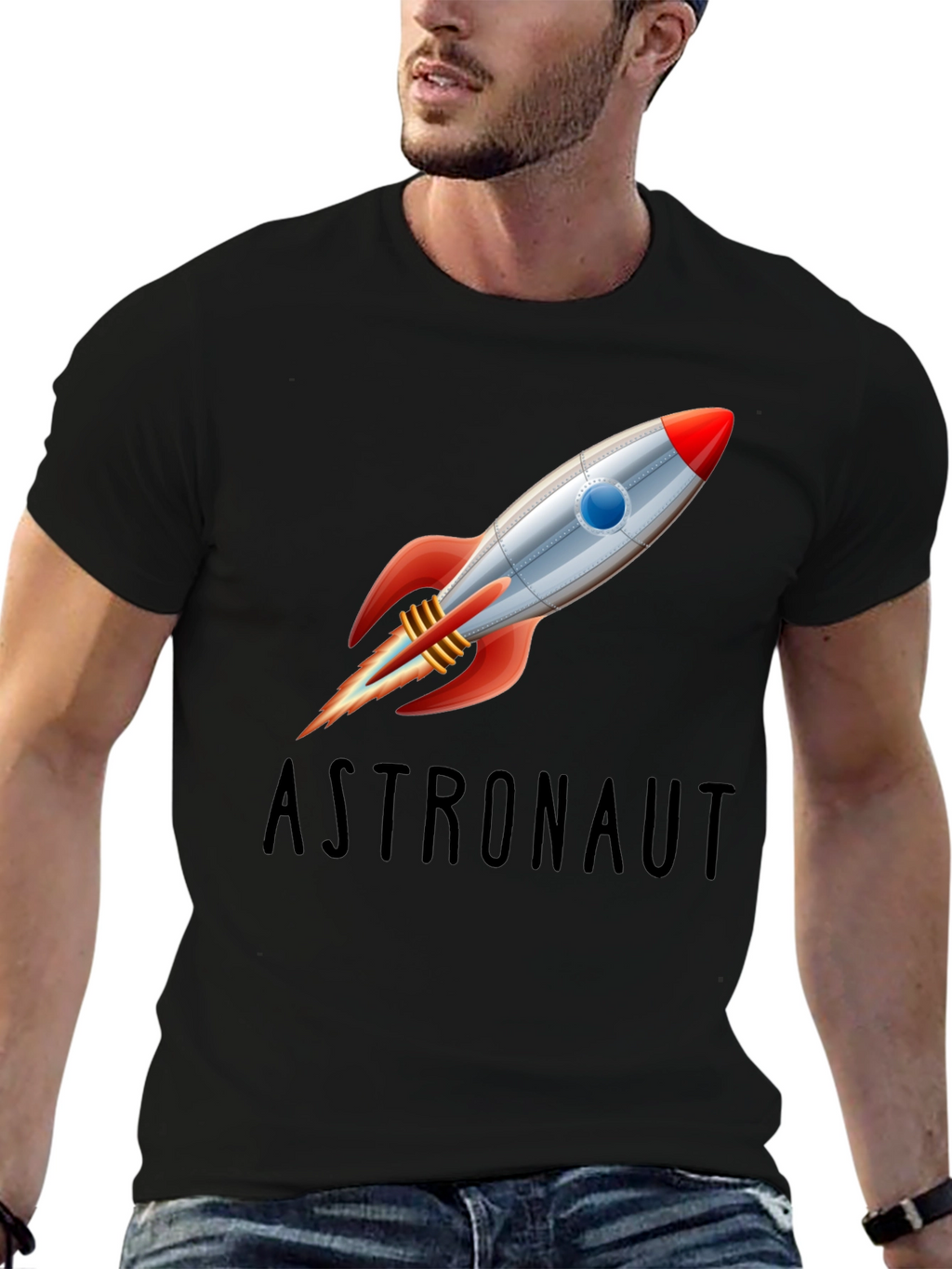 Astronaut Rocket T-Shirt - Space Adventure Tee