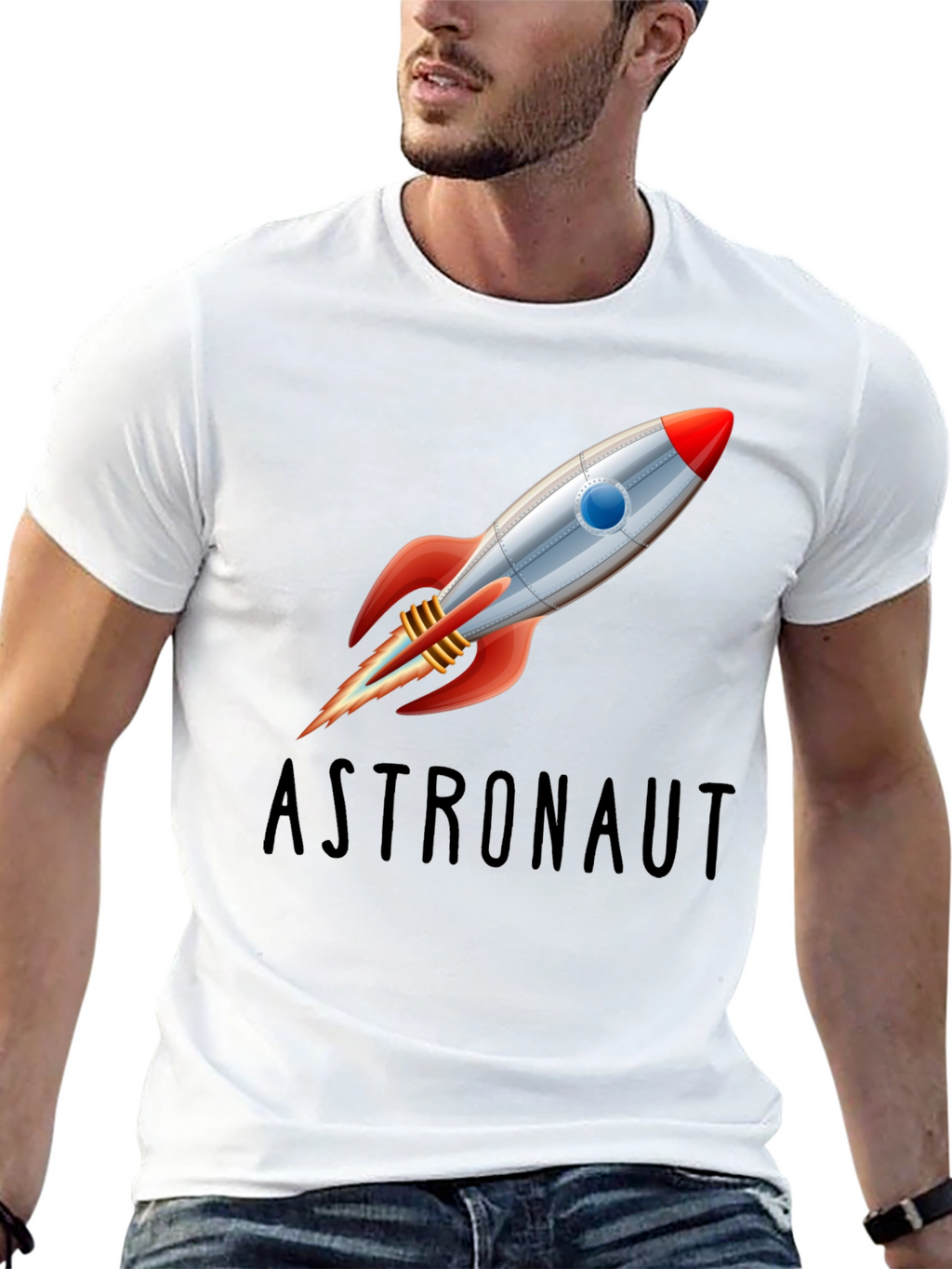 Astronaut Rocket T-Shirt - Space Adventure Tee