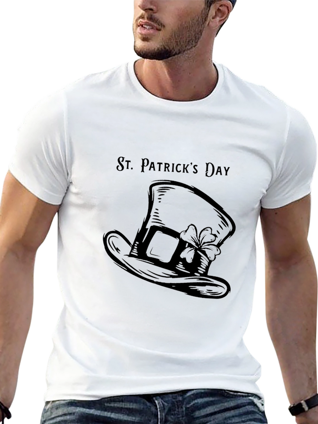 St. Patricks Day Hat T-Shirt - Black