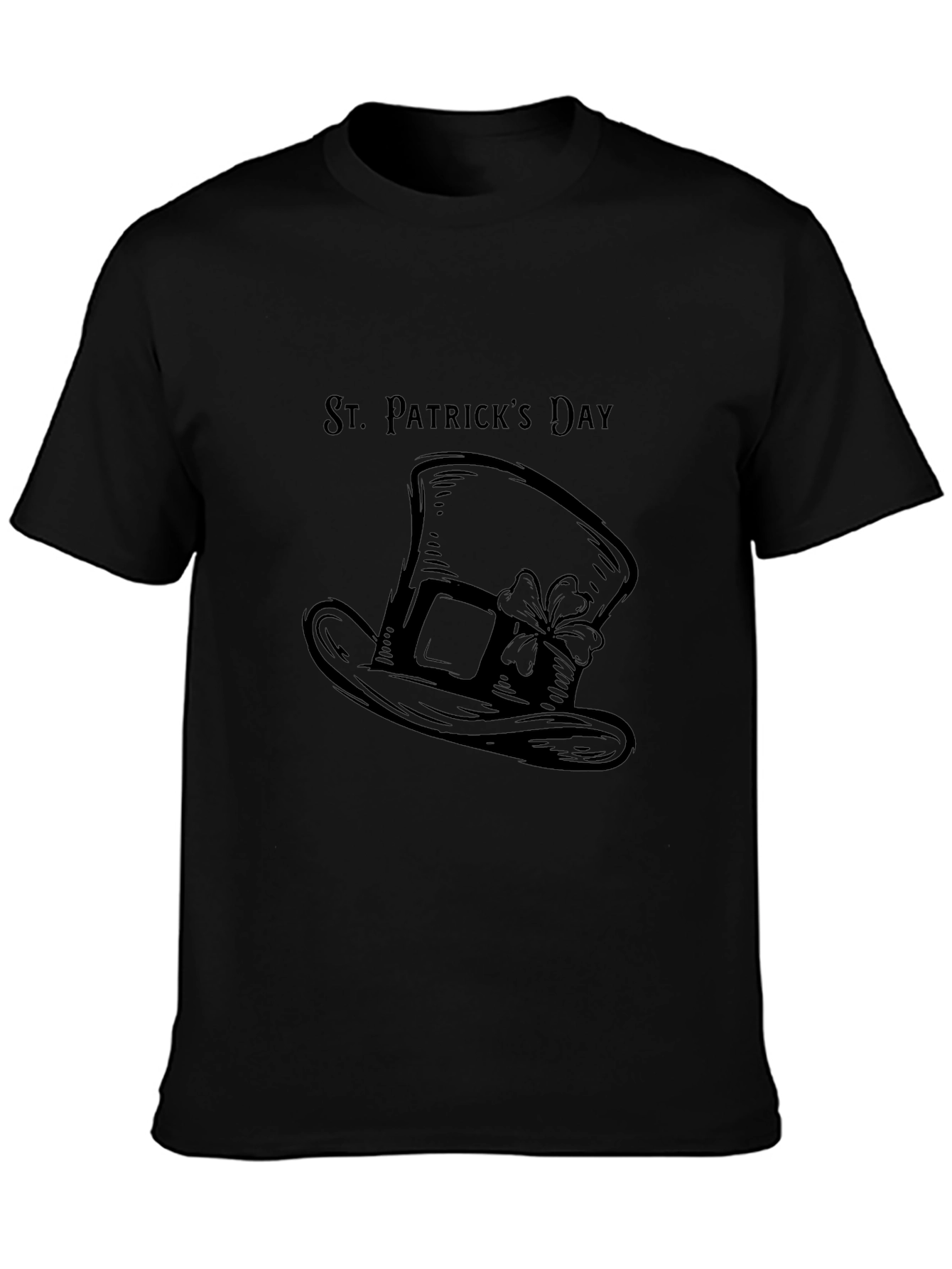 St. Patricks Day Hat T-Shirt - Black