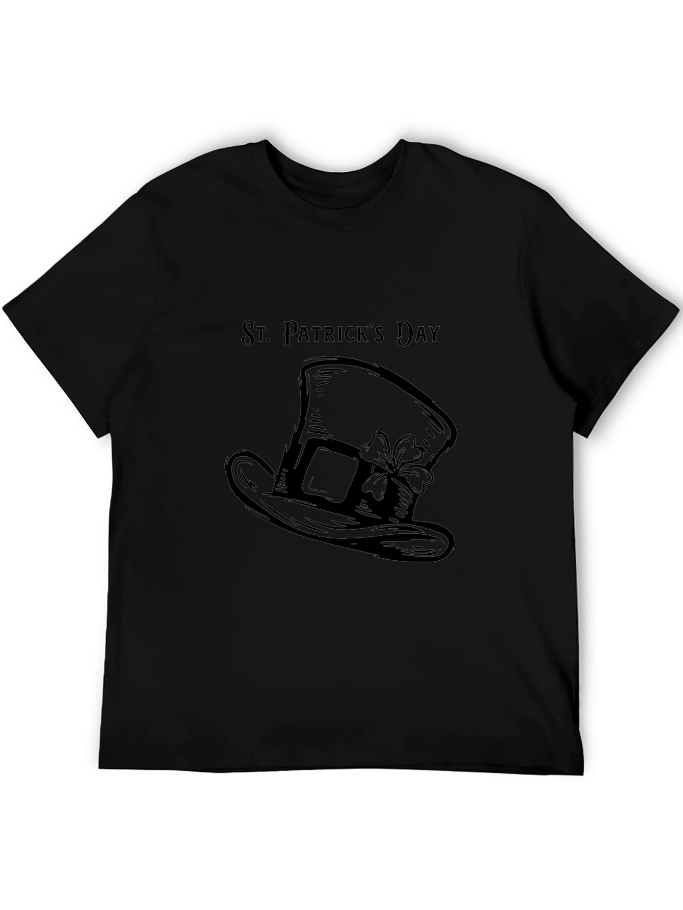 St. Patricks Day Hat T-Shirt - Black