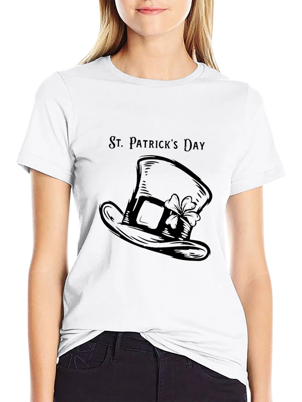 St. Patricks Day Hat T-Shirt - Black