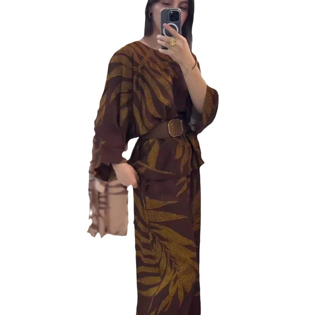 Commuting temperament top and pants two-piece set