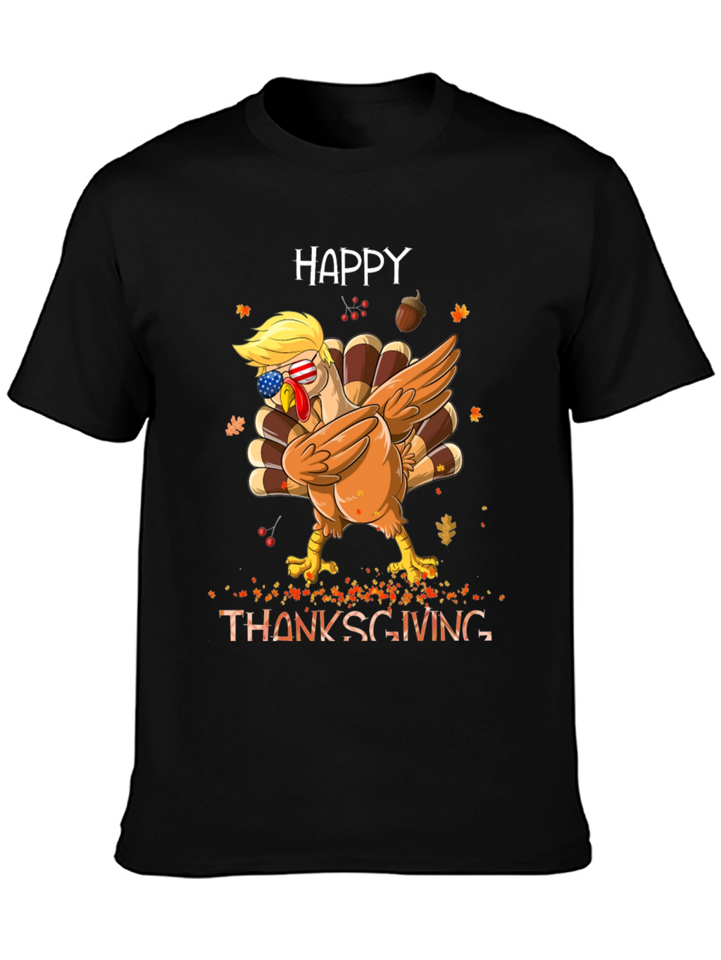 Happy Thanksgiving Dabbing Turkey Tee
