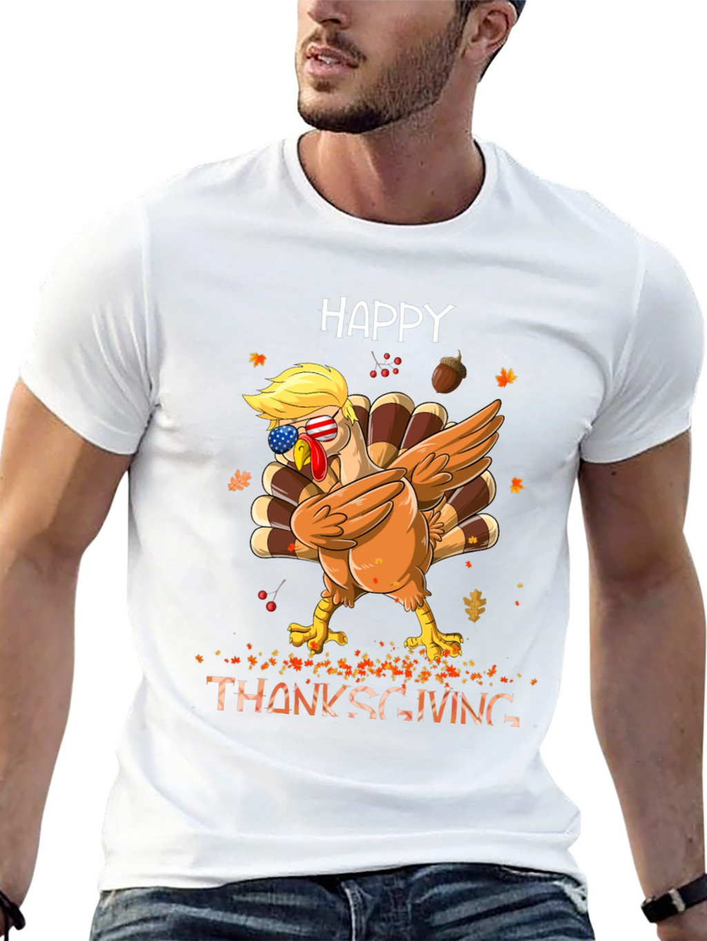 Happy Thanksgiving Dabbing Turkey Tee