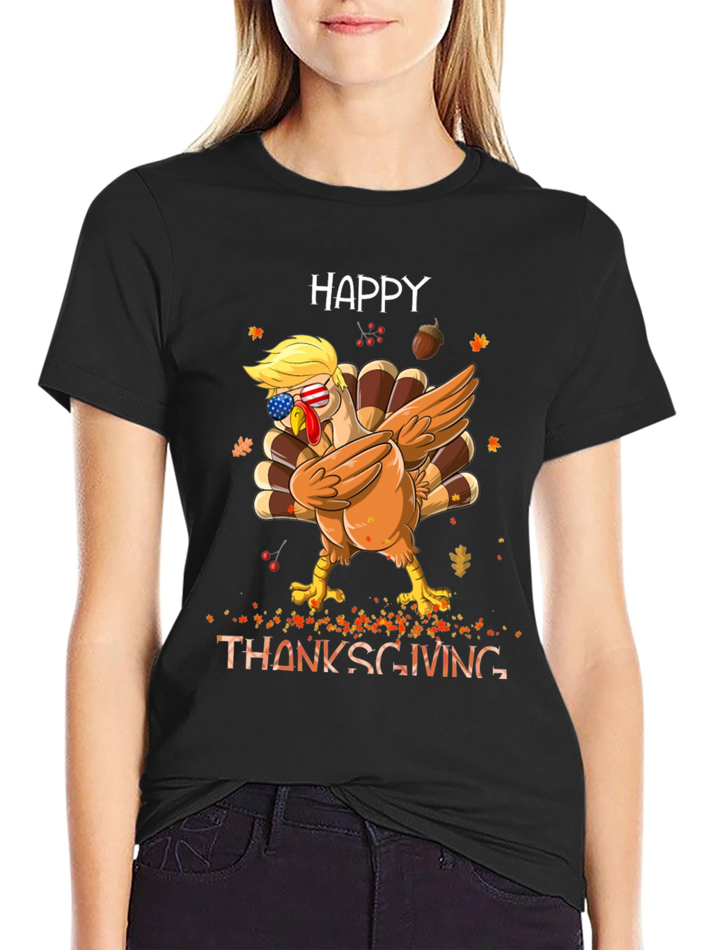 Happy Thanksgiving Dabbing Turkey Tee