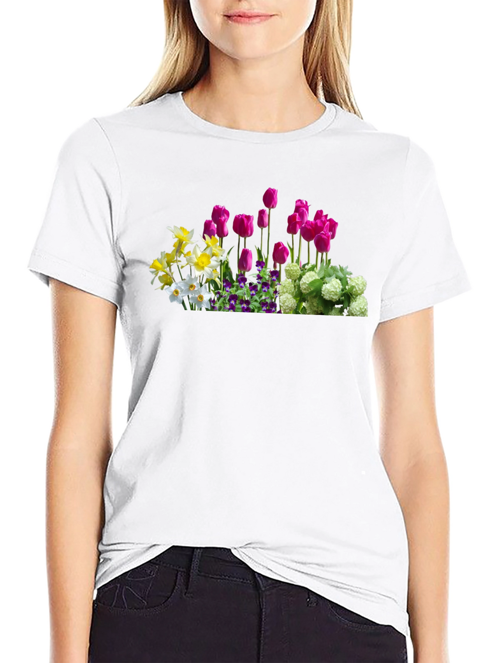 Floral Print T-Shirt - Spring Garden Tee