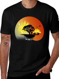 African Sunset Graphic Tee - Nature Lovers T-Shirt