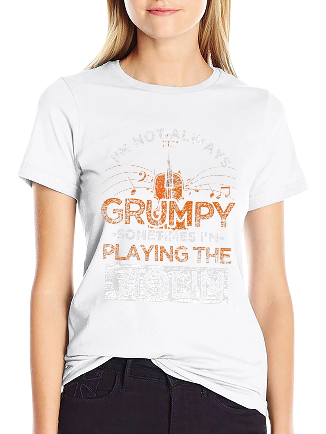 Grumpy Violinist Graphic T-Shirt