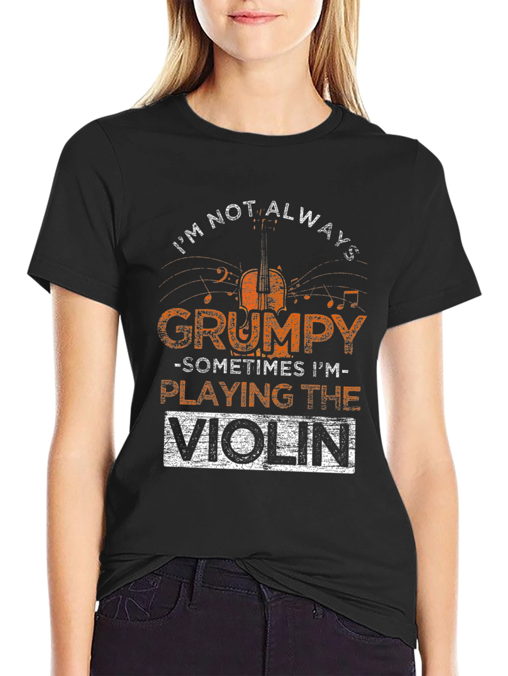 Grumpy Violinist Graphic T-Shirt