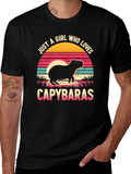 Just A Girl Who Loves Capybaras Graphic T-Shirt