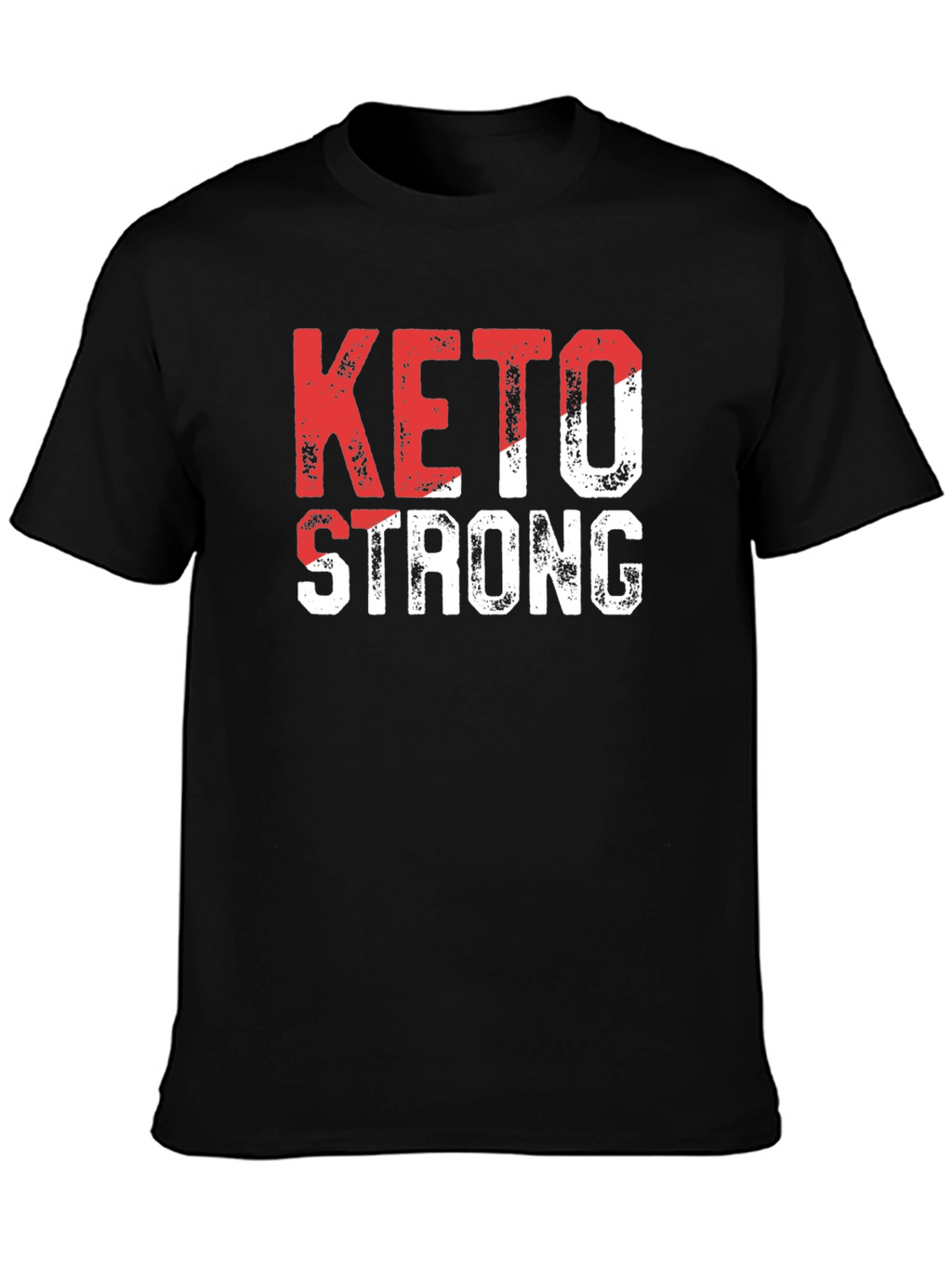 Keto Strong T-Shirt - Red & White Graphic Tee