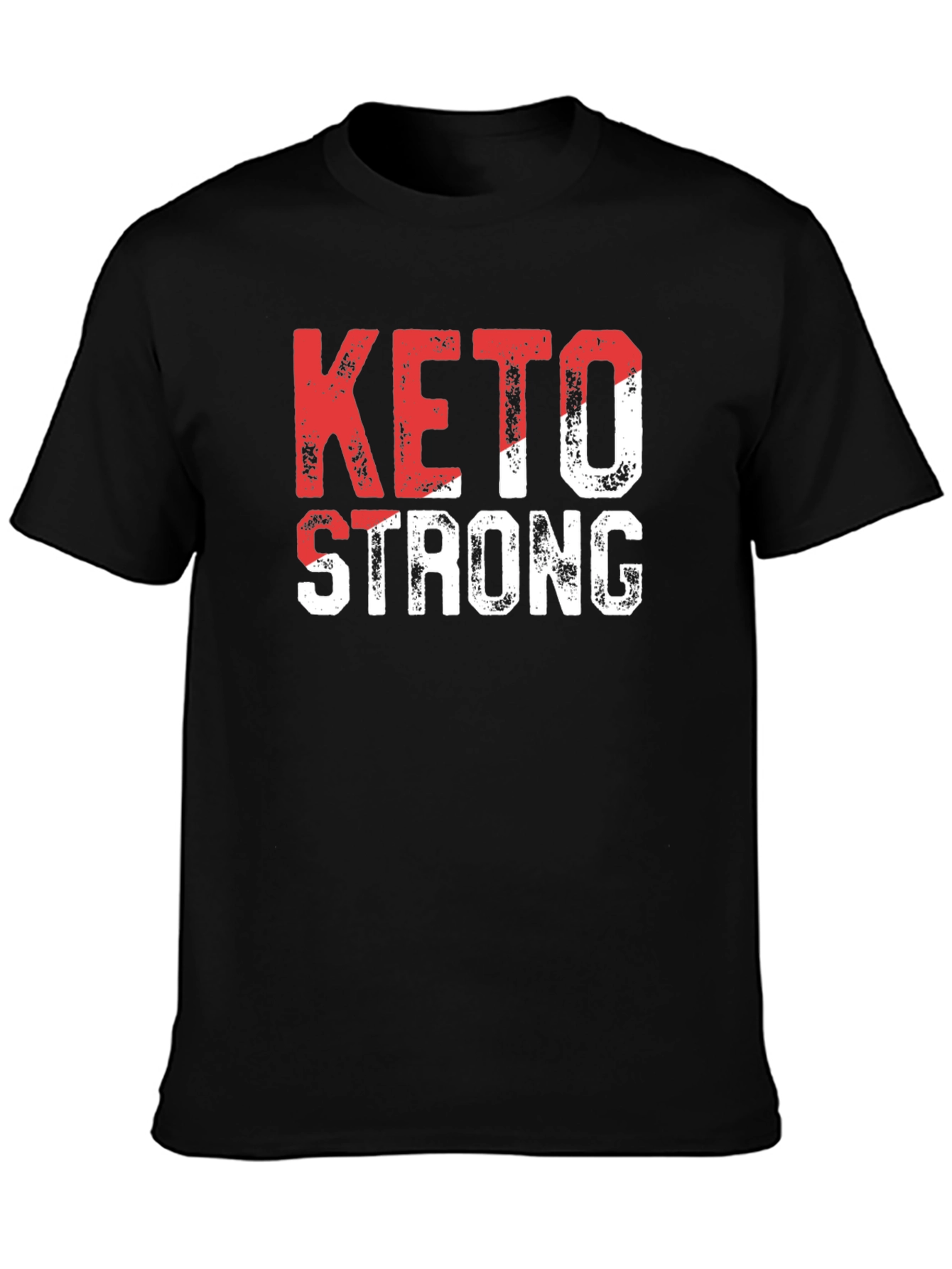 Keto Strong T-Shirt - Red & White Graphic Tee