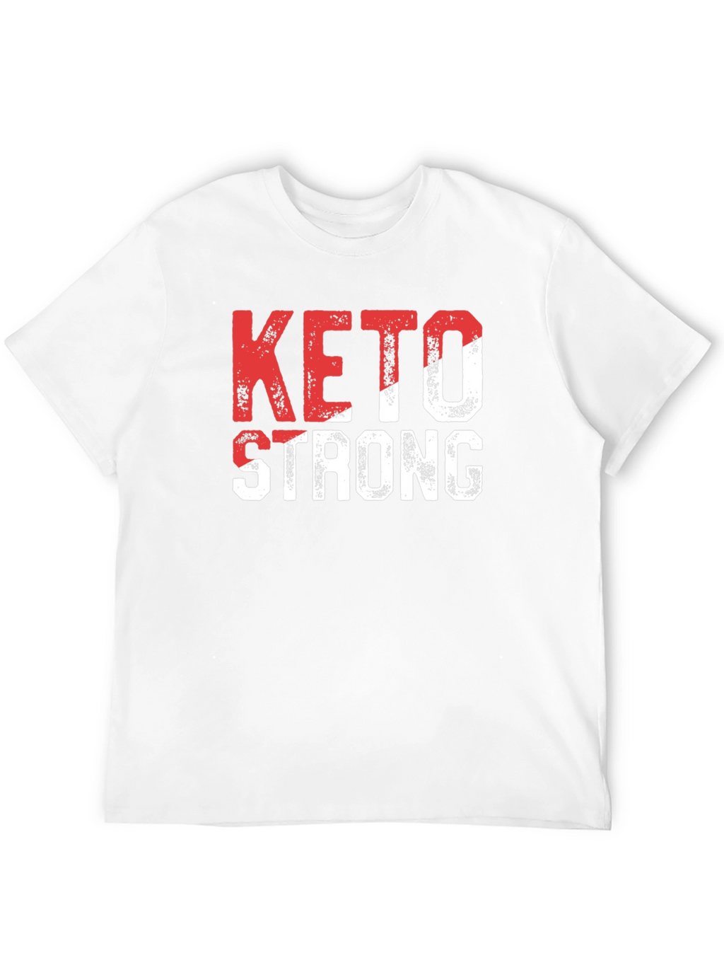 Keto Strong T-Shirt - Red & White Graphic Tee
