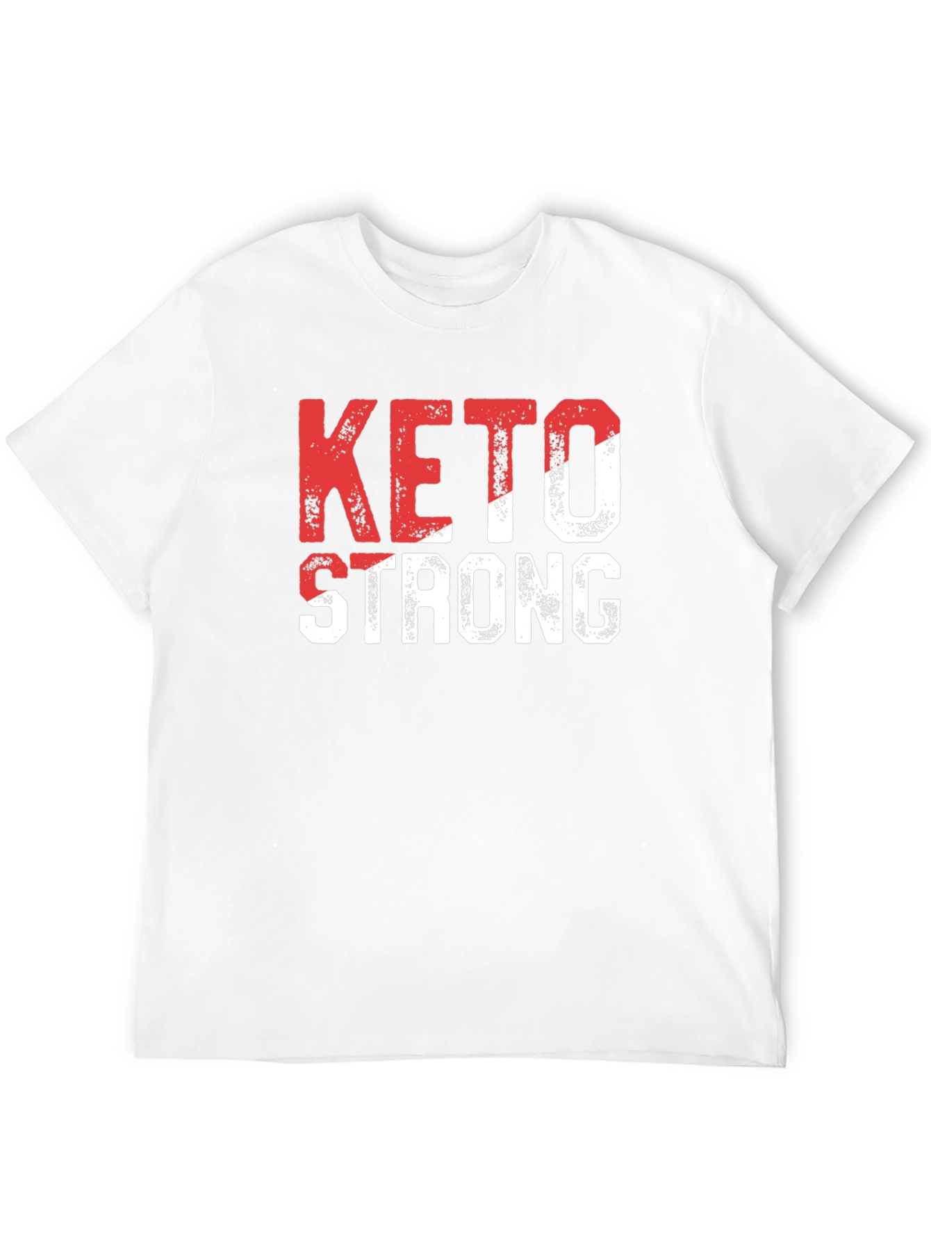 Keto Strong T-Shirt - Red & White Graphic Tee