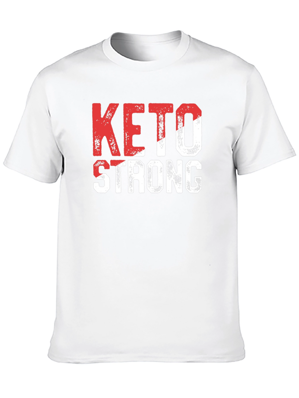 Keto Strong T-Shirt - Red & White Graphic Tee