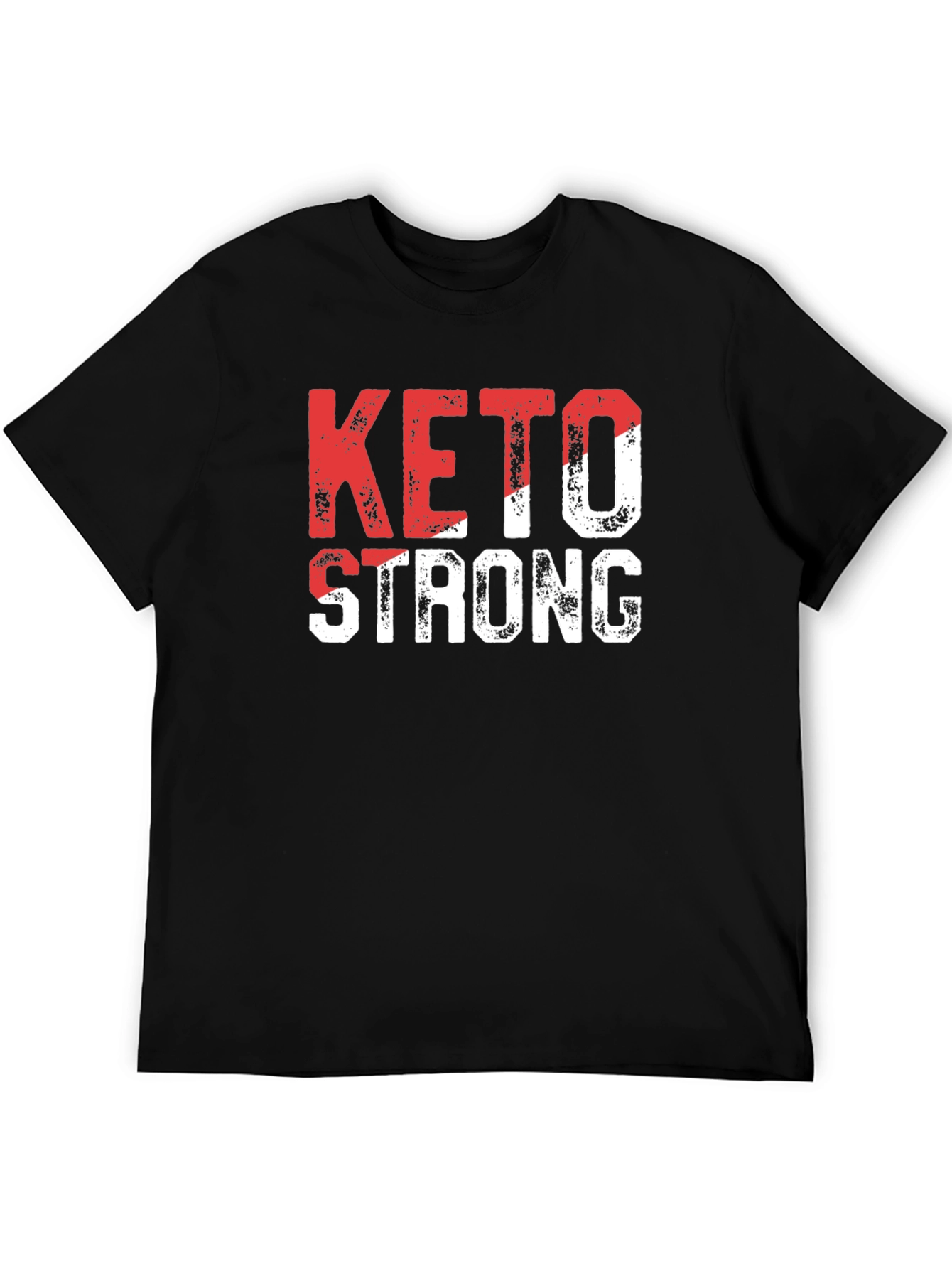 Keto Strong T-Shirt - Red & White Graphic Tee