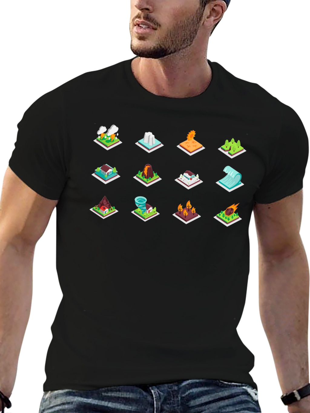 Isometric Natural Disaster T-Shirt