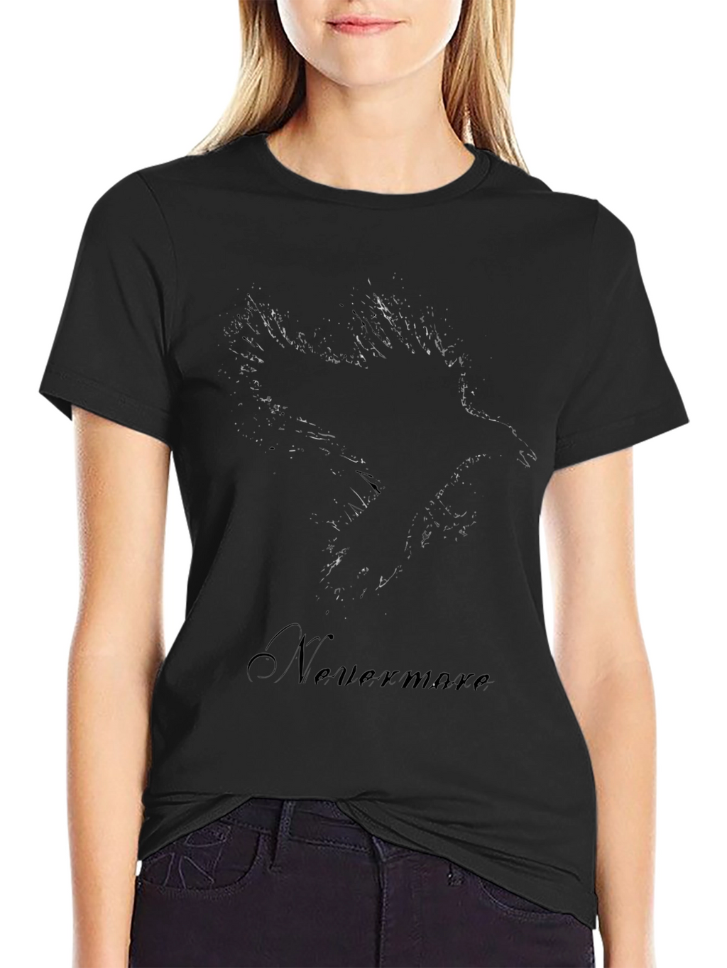Nevermore Raven Graphic T-Shirt - Black