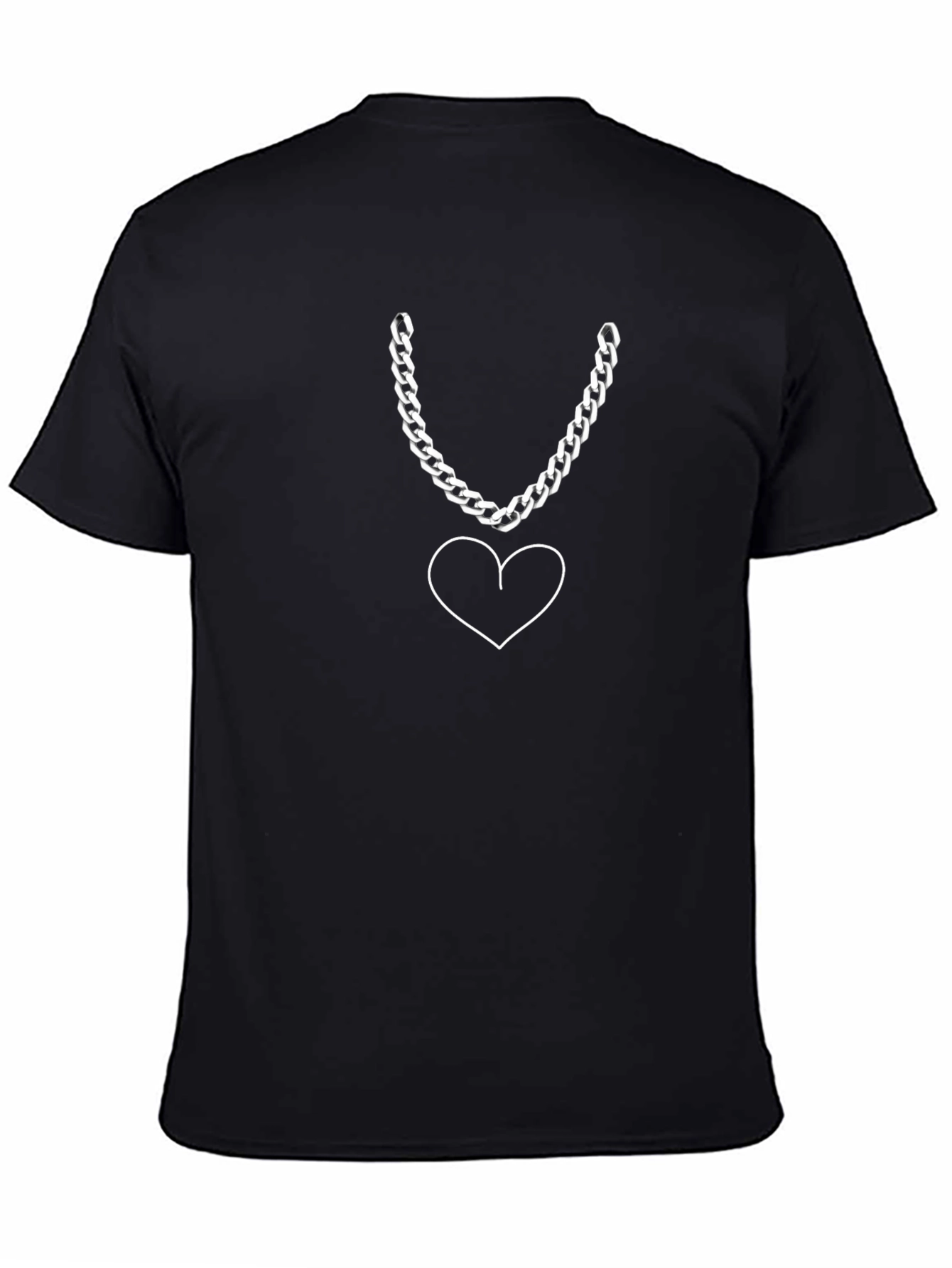 Chain Heart Graphic Tee - Stylish Casual Wear