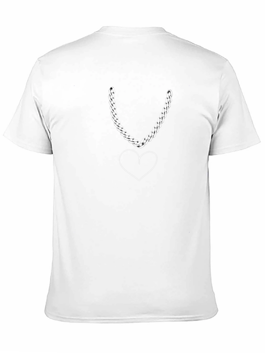 Chain Heart Graphic Tee - Stylish Casual Wear