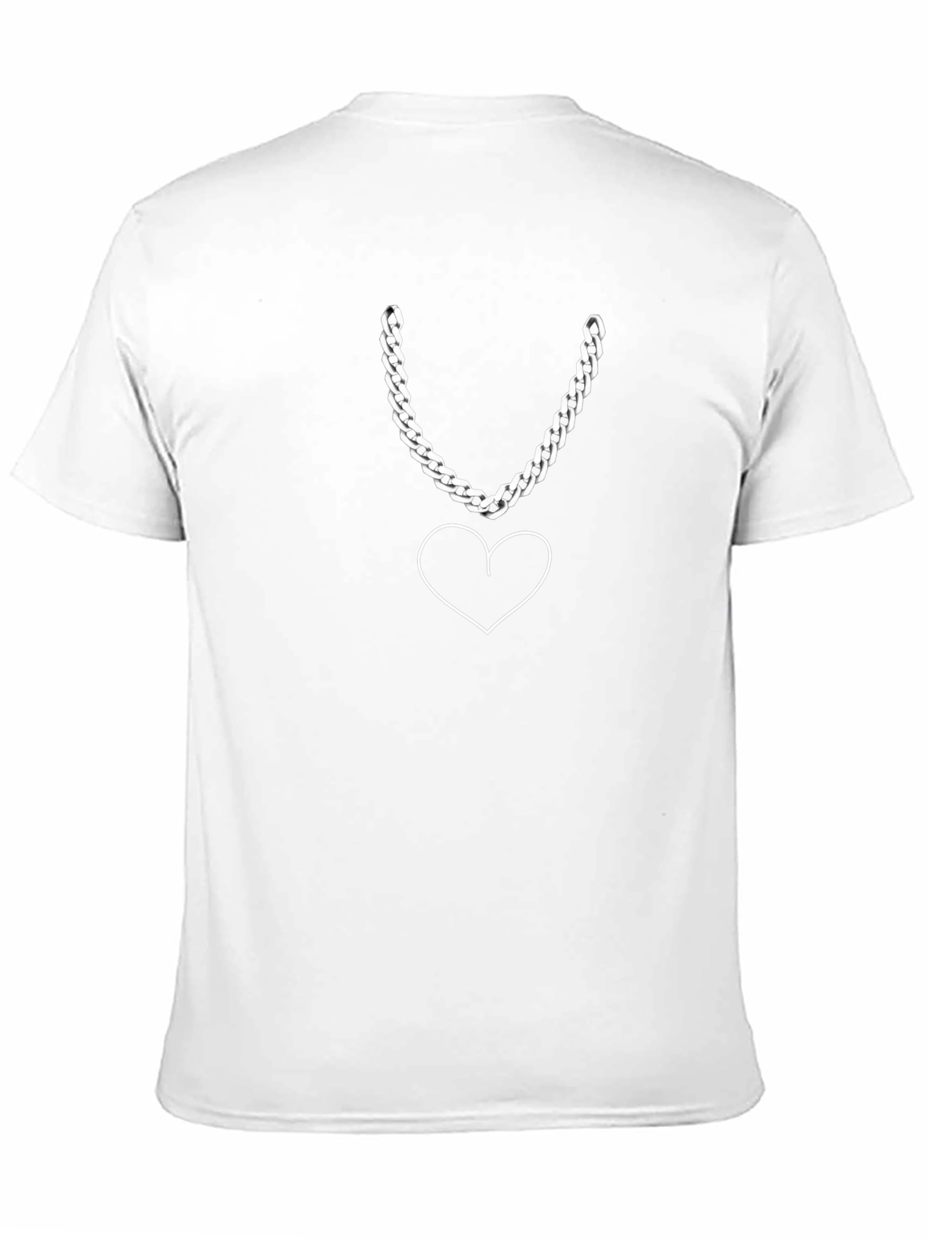 Chain Heart Graphic Tee - Stylish Casual Wear