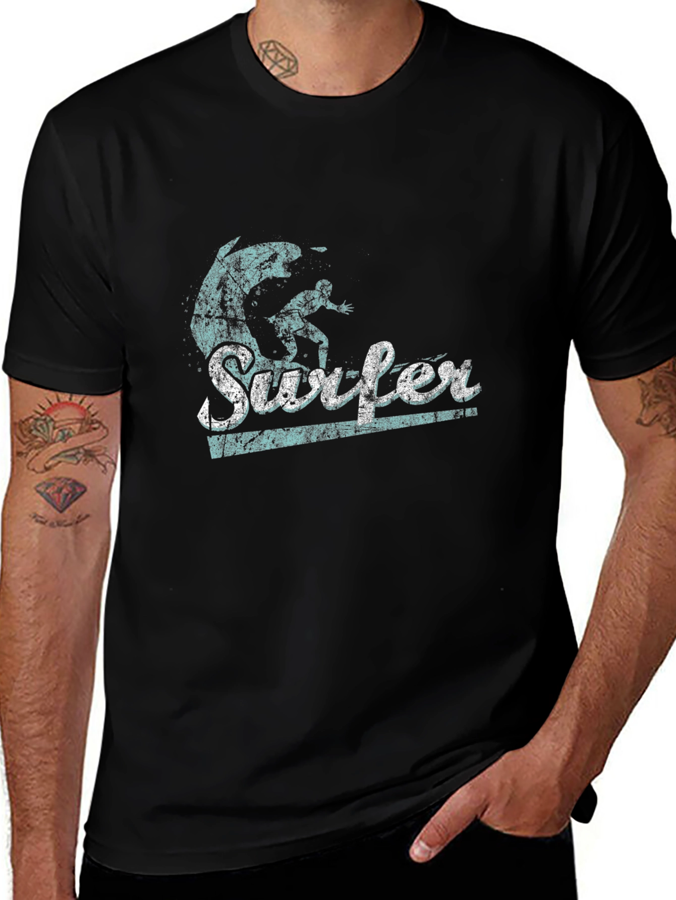 Vintage Surfer Graphic T-Shirt