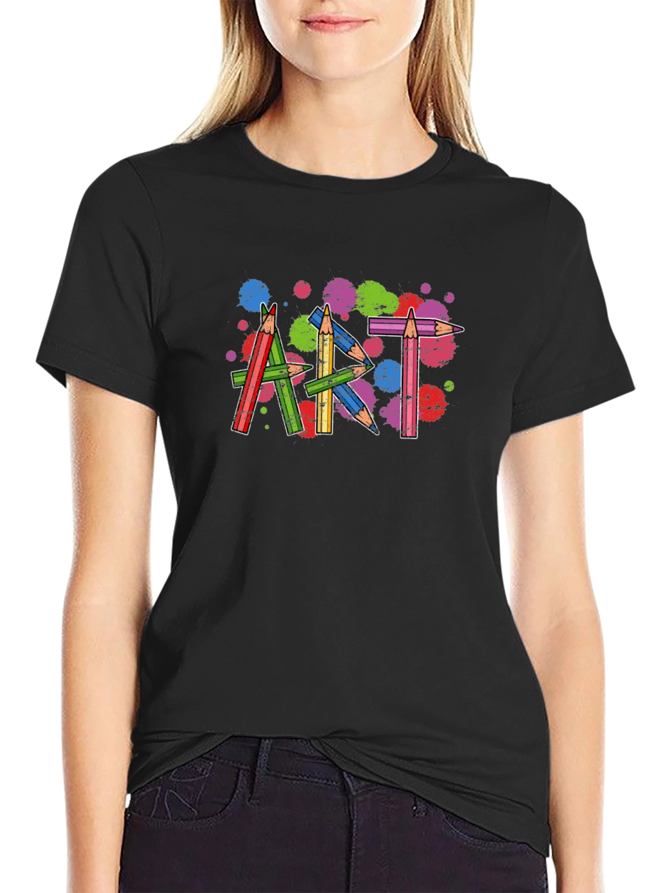 Art Pencils T-Shirt - Colorful Artist Tee