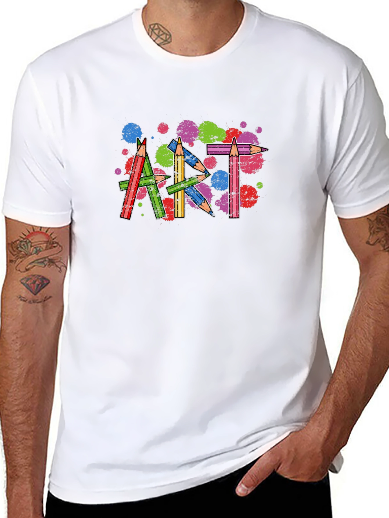 Art Pencils T-Shirt - Colorful Artist Tee