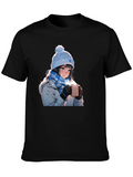 Anime Girl Winter T-Shirt - Cozy Hot Chocolate Design