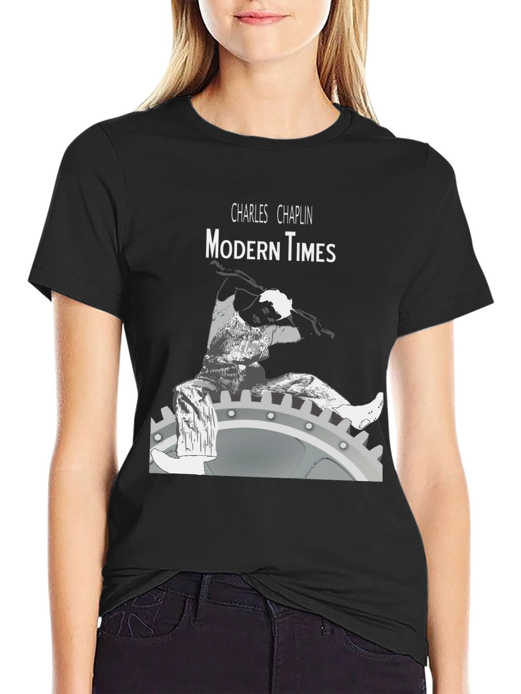 Modern Times Charlie Chaplin Graphic T-Shirt