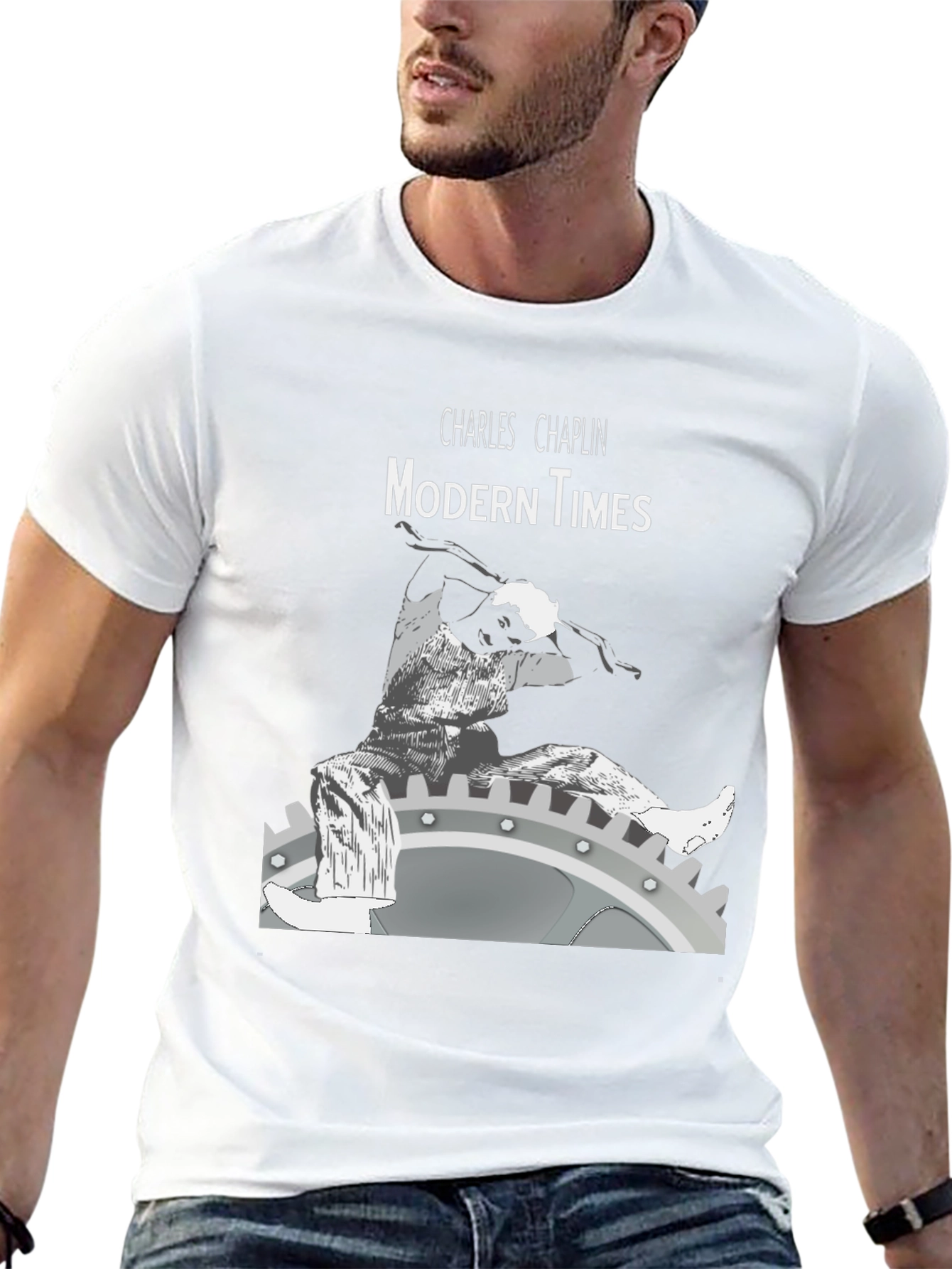 Modern Times Charlie Chaplin Graphic T-Shirt